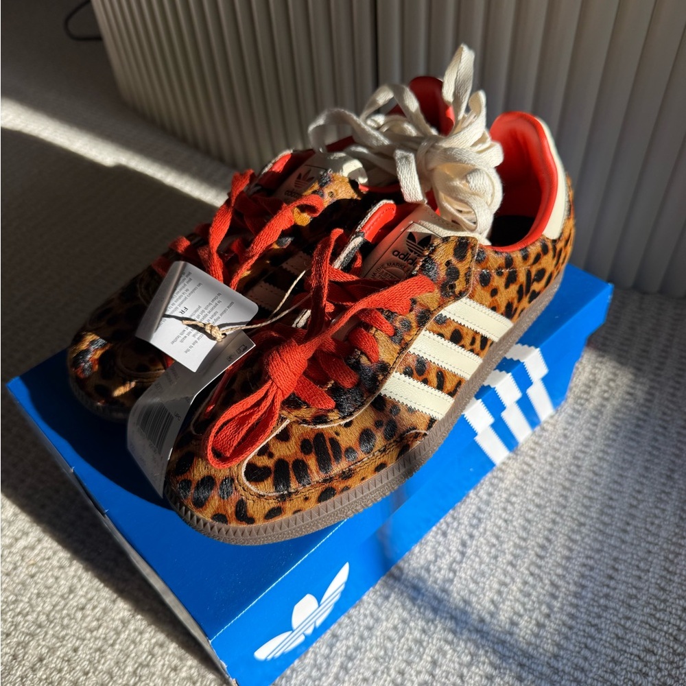 Adidas Women’s Samba OG Red Leopard Sneakers 7.5 US